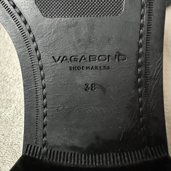 Vagabond Frances Croc Embossed Leather Black Loafers - Size 38 - Picture 7 of 7